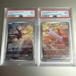 Pokemon Latias EX Sir & Latios Surging Sparks PSA 9 Sequential Set - Image 1