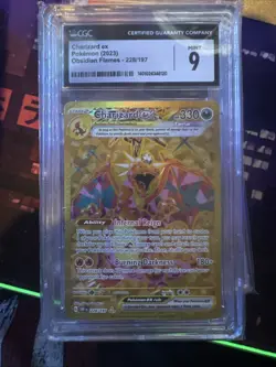 Charizard Ex Pokemon (2023) #228/197 - Obsidian Flames Gold SR CGC 9 Mint! - Image 1