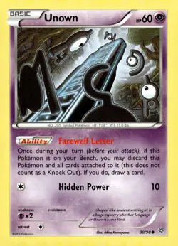 Unown XY - Ancient Origins #30/98 POKEMON TCG - Image 1