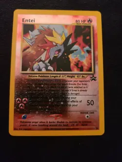 Pokemon Entei Black Star Promo #34 Factory Rare Holo WOTC Near Mint NM - Image 1