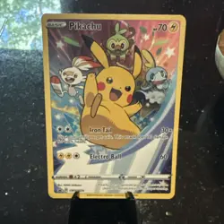 Pokemon TCG 2020 Pokemon Pikachu SWSH020 Black Star Promo Full Art NM - Image 1