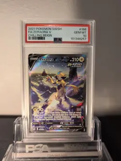 PSA 10 - GEM MINT: 2021 Pokemon Chilling Reign Alt Art Zeraora V 166/198 - Image 1