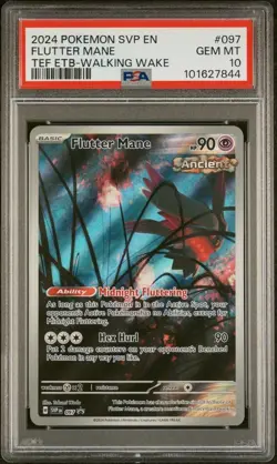 2024 POKEMON SVP EN FLUTTER MANE TEF ETB WALKING WAKE #097 PSA 10 - Image 1