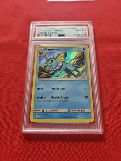 GEM MINT Pokemon: Vaporeon #18/68 Hidden Fates Holo Rare 2019 - PSA 10 - C49 - Image 3