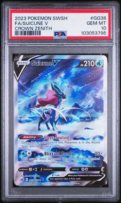 2023 Pokemon Sword and Shield Crown Zenith #GG38 FA/Suicune v PSA10 - Image 1