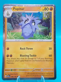 Pupitar 106/197 Obsidian Flames Pokemon TCG Cosmos Holo Near Mint/Mint - Image 1