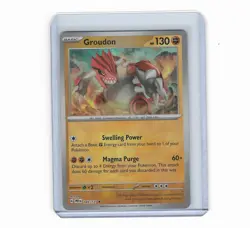 Pokemon Groudon Master Ball 049/131 Prismatic Evolutions Holo Card NM - Image 1