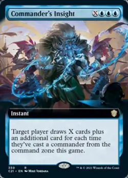 Commander's Insight (Extended Art) - Light Play MTG Commander 2021 Strixhaven - Image 1