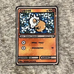 Cubone Fan Art Card Selada Gambar Non TCG Spektrum Evolusi V3 - Image 1
