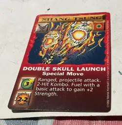 Midway Mortal Kombat Shang Tsung Double Skull Launch Special Move Card 1992 - Image 1