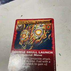 Midway Mortal Kombat Shang Tsung Double Skull Launch Special Move Card 1992 - Image 4