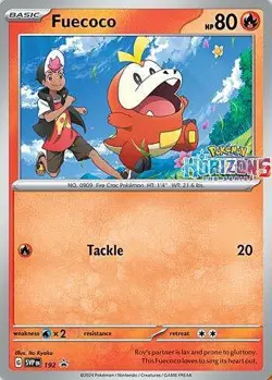 FUECOCO SVP 192 PROMO POKEMON HORIZONS THE SERIES (STAMPED, NM) - Image 1