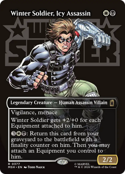 Winter Soldier, Icy Assassin (FOIL) x1 - MTG Marvel Super Heroes MSH #377 - Image 1
