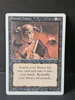 🔥🔥 Demonic Tutor 🔥🔥 MTG Revised VINTAGE ** NM ** Magic The Gathering - Image 1
