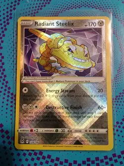 Pokemon TCG Radiant Steelix Sword & Shield - Lost Origin 124/196 Ultra Rare - Image 1