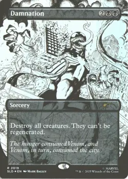 MTG Damnation (2019) *Rainbow Foil* B&W Secret Lair: Venom MT/NM Free Shipping - Image 1