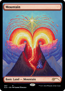 [1x] Mountain (387) - The Astrology Lands: Aries Near Mint, English Secret Lair - Image 1