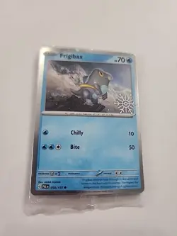 Pokemon TCG Paldea Evolved - Frigibax 058/193 Snowflake Stamp Holiday Promo - Image 1