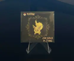 Flareon 24k Gold Plated Pokemon Sticker Korean Striking Popping Candy - Image 1