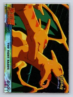 The Fight Rages #35 Topps The First Movie Trading Cards Pokemon LP HOLO - Image 1