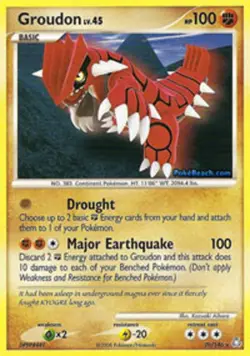 1x Groudon - 29/146 - Rare Moderately Played Pokemon Diamond & Pearl Legends Awa - Image 1