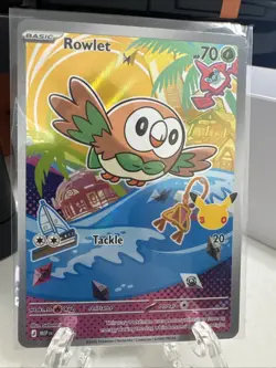 Rowlet 043 Me: Mega Evolution Promo Holo Pokemon First Partner Illustration - Image 1