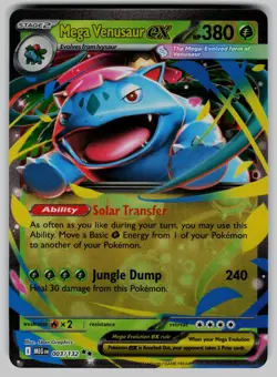 Mega Venusaur ex 003/132 Double Rare Mega Evolution Pokemon Near Mint - Image 1