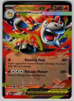 Mega Camerupt ex 022/132 Double Rare Mega Evolution Pokemon Near Mint - Image 1
