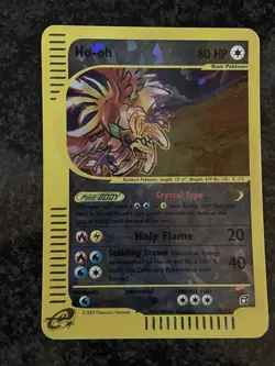 POKEMON HO-OH SKYRIDGE BOX TOPPER JUMBO 11/12 HOLO CRYSTAL ENG NEAR MINT PSA BGS - Image 1