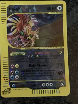 POKEMON HO-OH SKYRIDGE BOX TOPPER JUMBO 11/12 HOLO CRYSTAL ENG NEAR MINT PSA BGS - Image 3