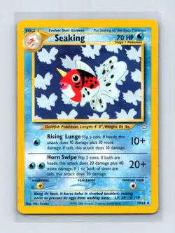 Seaking 37/64 Uncommon Neo Revelation Pokemon Unlimited Lightly Played - Image 1