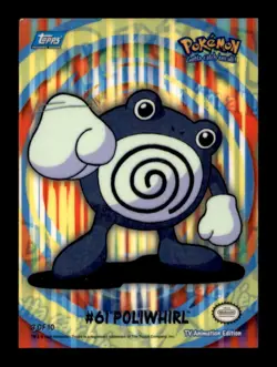 POLIWHIRL #163 TOPPS TRADING CARDS SERIES 2 POKEMON LP - Image 1