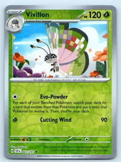 Vivillon 007/191 Uncommon Surging Sparks Pokemon Reverse Holo Near Mint - Image 1