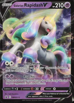 Galarian Rapidash V SWSH111 Holo Promo Sword & Shield Promo Near Mint - Image 1