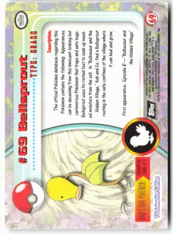 Topps #69 Bellsprout Pokemon - Holo - 13764 - Image 2