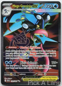 Mega Greninja ex 100/086 Ultra Rare Chaos Rising Pokemon Holo Near Mint - Image 1