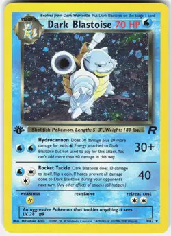 Pokemon Dark Blastoise 3/82 Holo Rare Team Rocket Pokemon 1st Edition Holo NM - Image 1