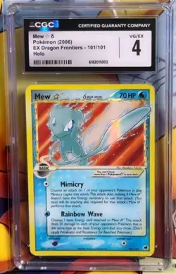 Pokemon CGC 4 Mew Gold Star Holo From EX Dragon Frontiers - 101/101 - Image 1