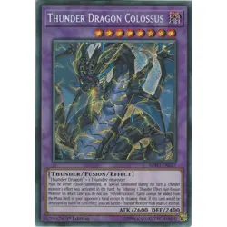 Thunder Dragon Colossus Yu-Gi-Oh! SOFU-EN037 1st Secret Rare - Image 1