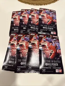 One Piece Sleeved Booster Packs “The Time of Battle” OP-16 English 8 Packs - Image 1