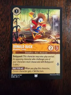 Donald Duck - Musketeer Soldier 8/204 Uncommon Ursula's Return Disney Lorcana - Image 1