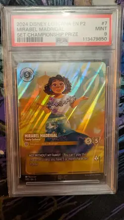 Disney Lorcana Mirabel Madrigal Set Championship Top Prize Promo 7/P2 PSA 9 Mint - Image 1