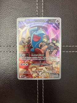 Pokemon TCG Team Rocket's Wobbuffet 203 Scarlet & Violet Promo NM Illustration - Image 1