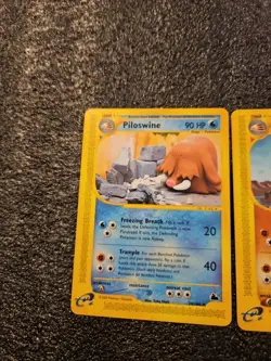 Pokemon TCG Skyridge Piloswine Non Holo Rare 24/144 and Piloswine 43/144 Card - Image 2