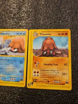 Pokemon TCG Skyridge Piloswine Non Holo Rare 24/144 and Piloswine 43/144 Card - Image 3