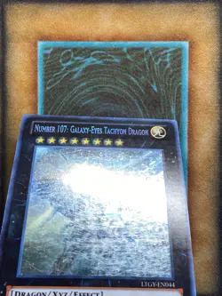 Yugioh Number 107: Galaxy-Eyes Tachyon Dragon LTGY-EN044 Ghost Rare LP - Image 2
