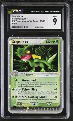 CGC 9 MINT Sceptile ex 2004 EX Team Magma Vs Aqua 93/95 Holo Pokemon Card - Image 1