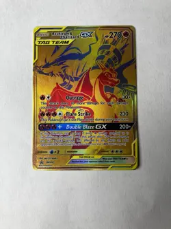 Reshiram & Charizard GX Tag Team Pokemon Card 146/214 Holo Rare - Image 1