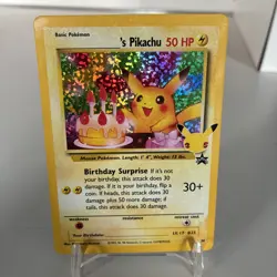 Pokemon Pikachu Birthday Celebrations Holo Rare Card #24 Classic Promo - Image 1