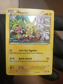 Pokemon XY85 Pikachu Let's Eat Together Promo Card - Image 1